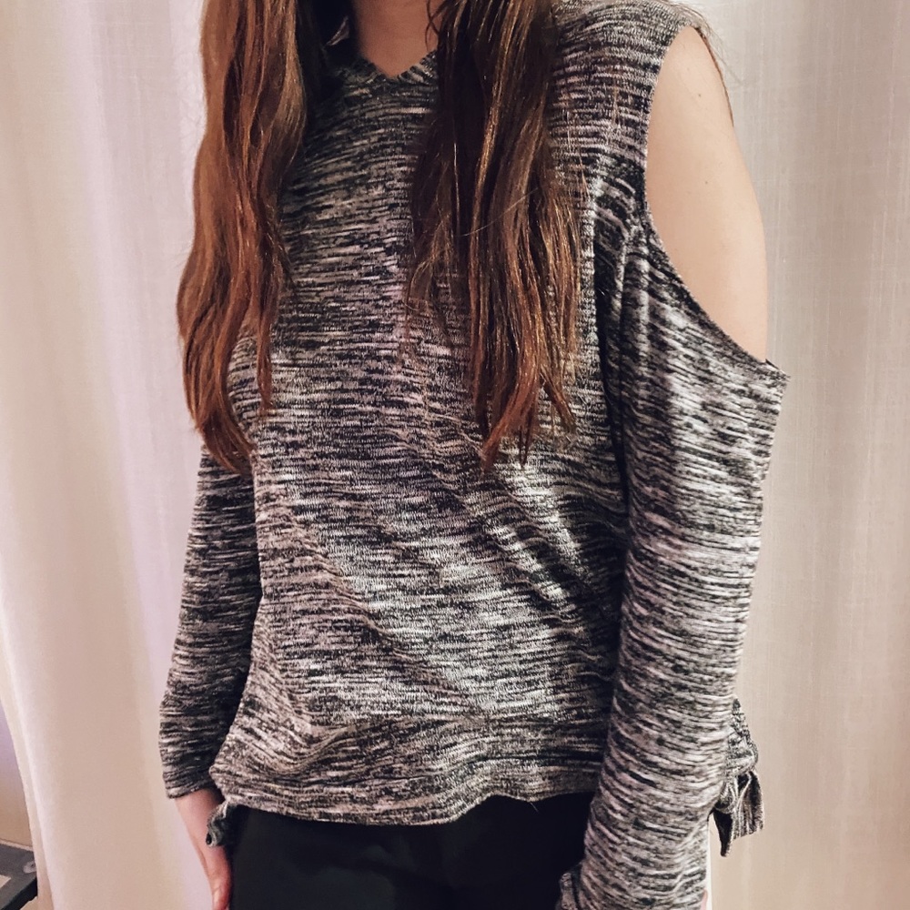 black & white hoodie